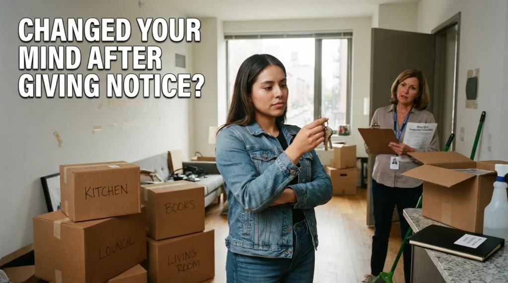 Can a tenant change their mind after giving move-out notice?